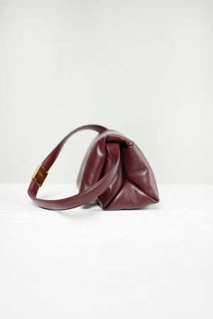 MARNI - Small Leather Prisma Bag, Dark Port