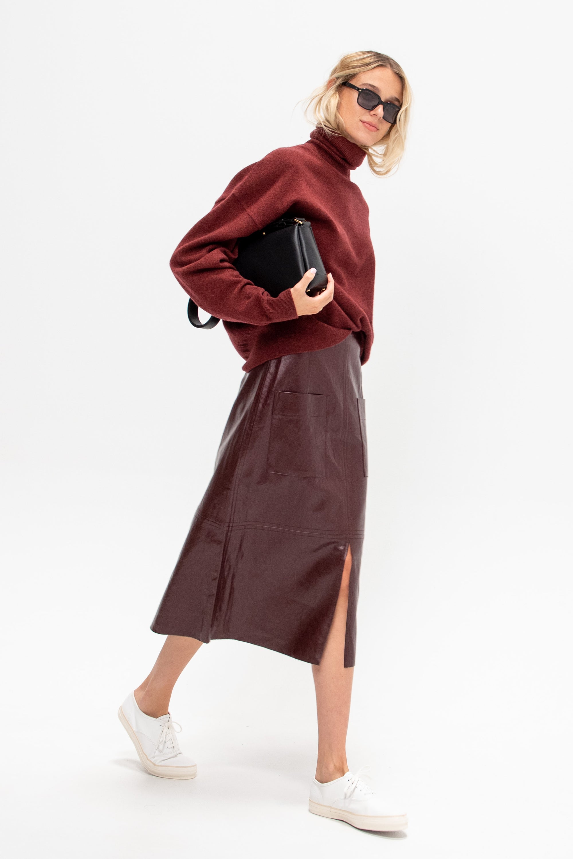 Faux Leather Skirt