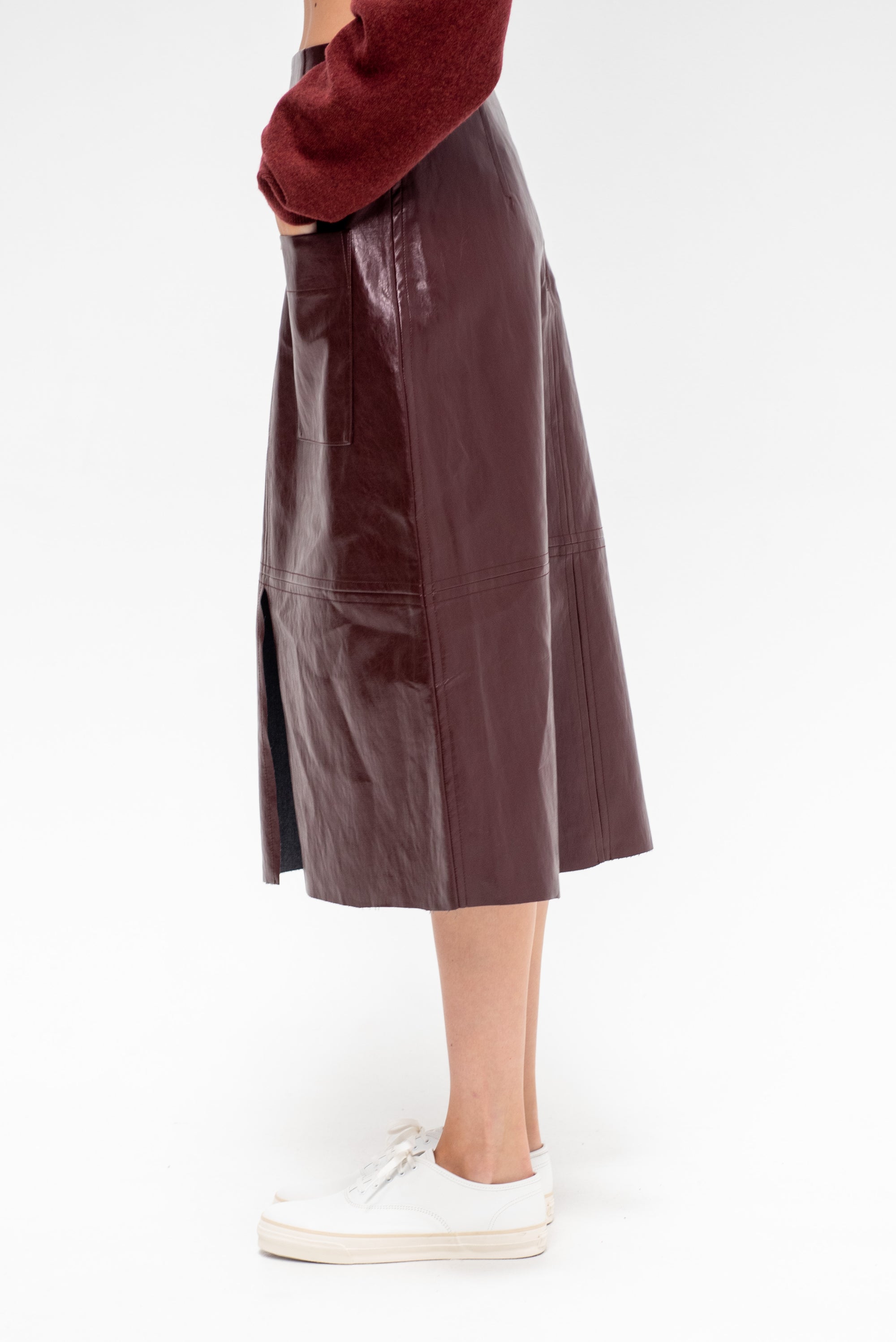 Faux Leather Skirt