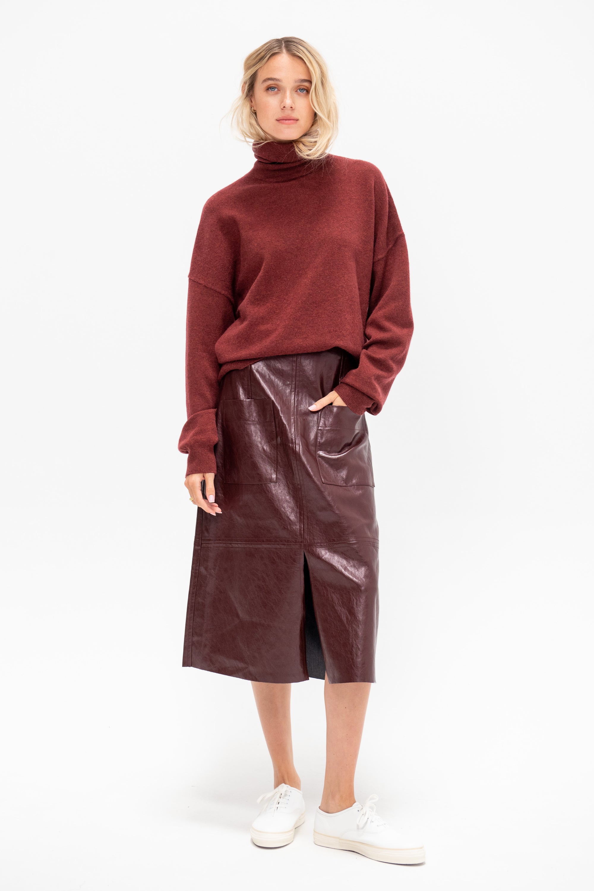 Faux Leather Skirt