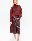 Faux Leather Skirt