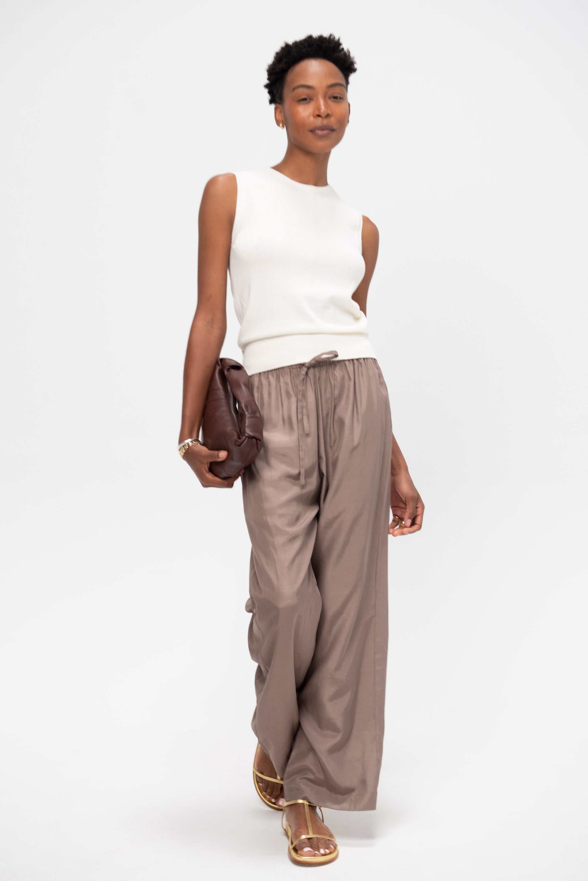 Cotton Blend Sleeveless Knit Top