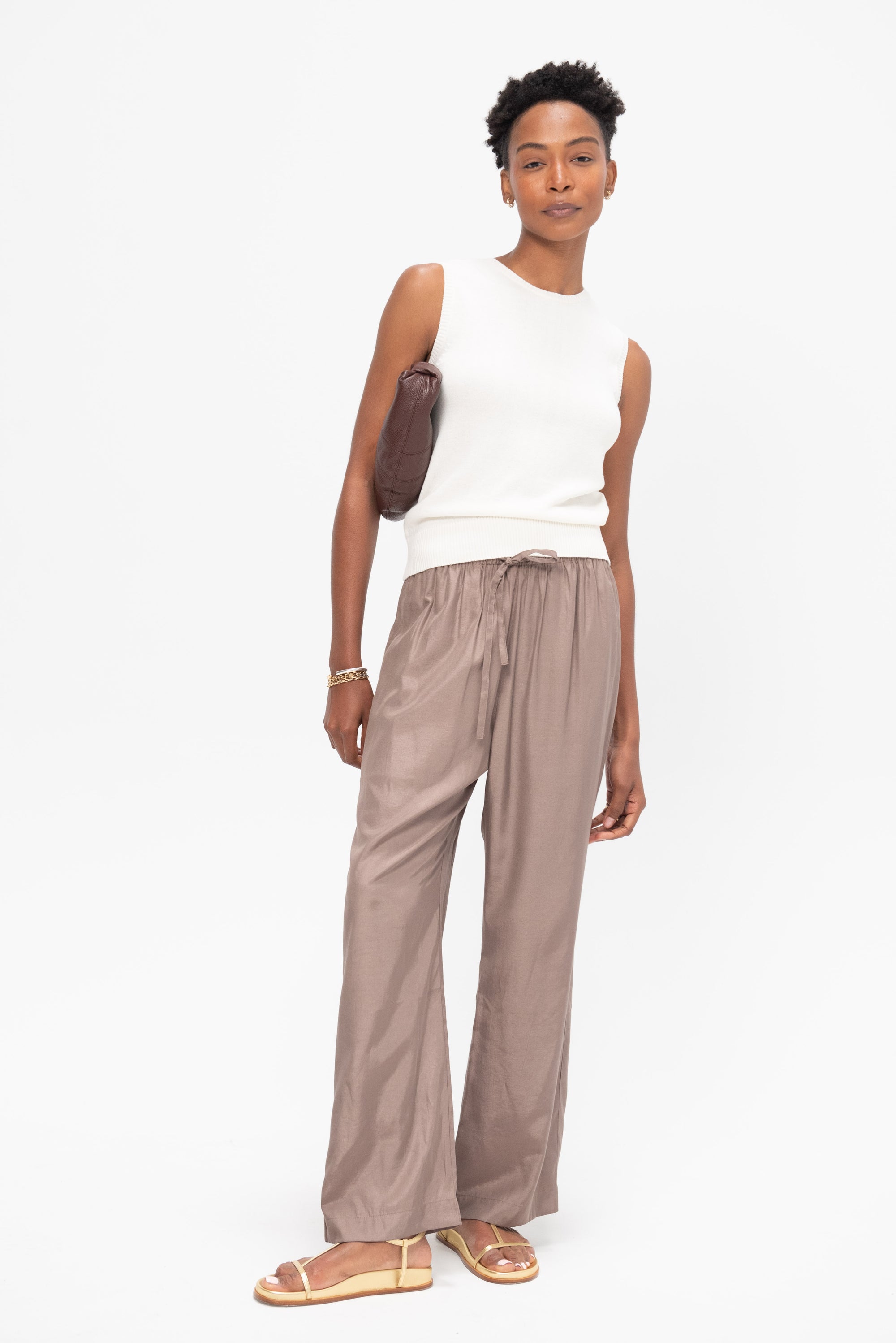 Cotton Blend Sleeveless Knit Top