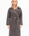 Handmade Belted Wool Coat, Brown