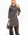 Handmade Belted Wool Coat, Brown