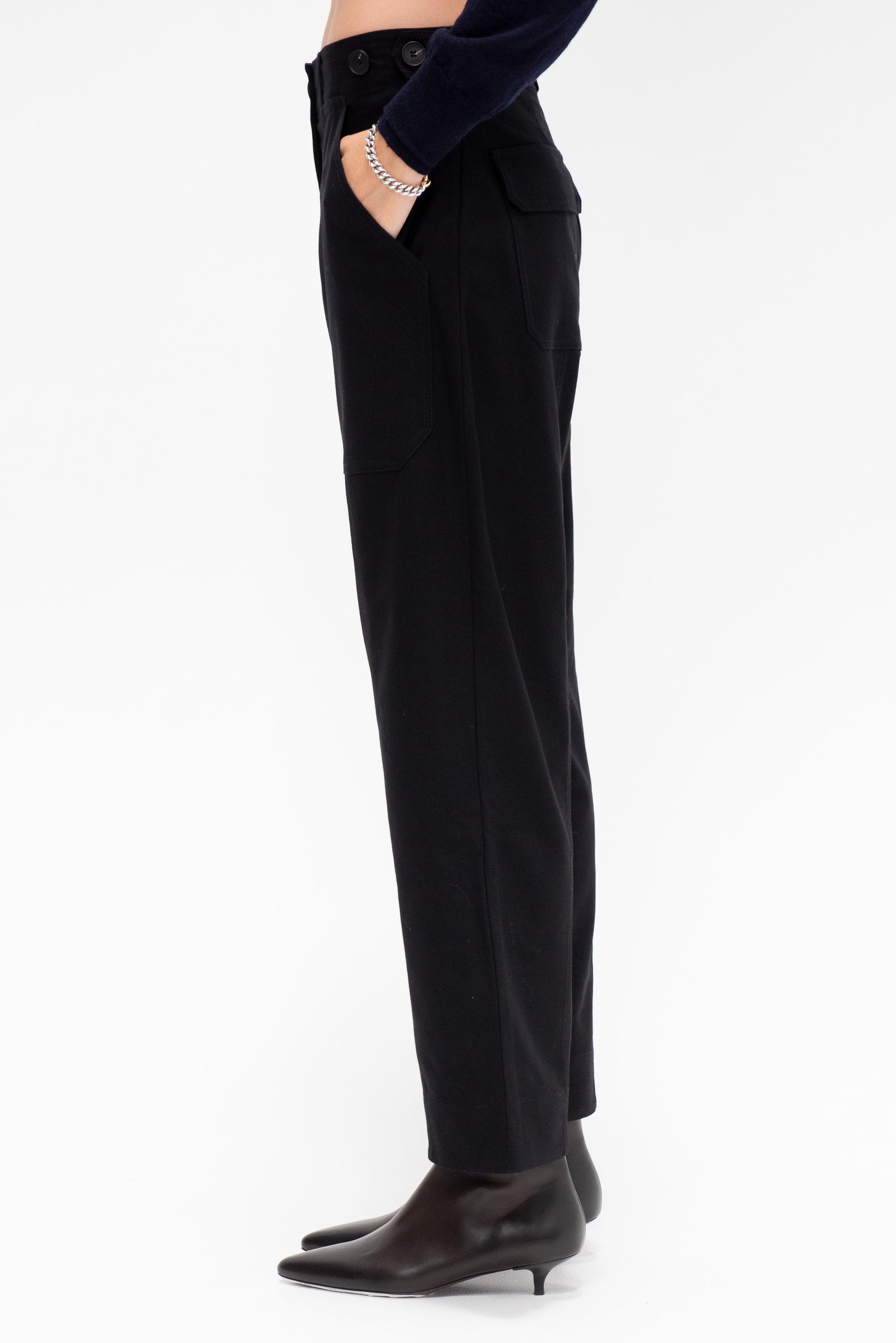 Wool Blend Workwear Pants