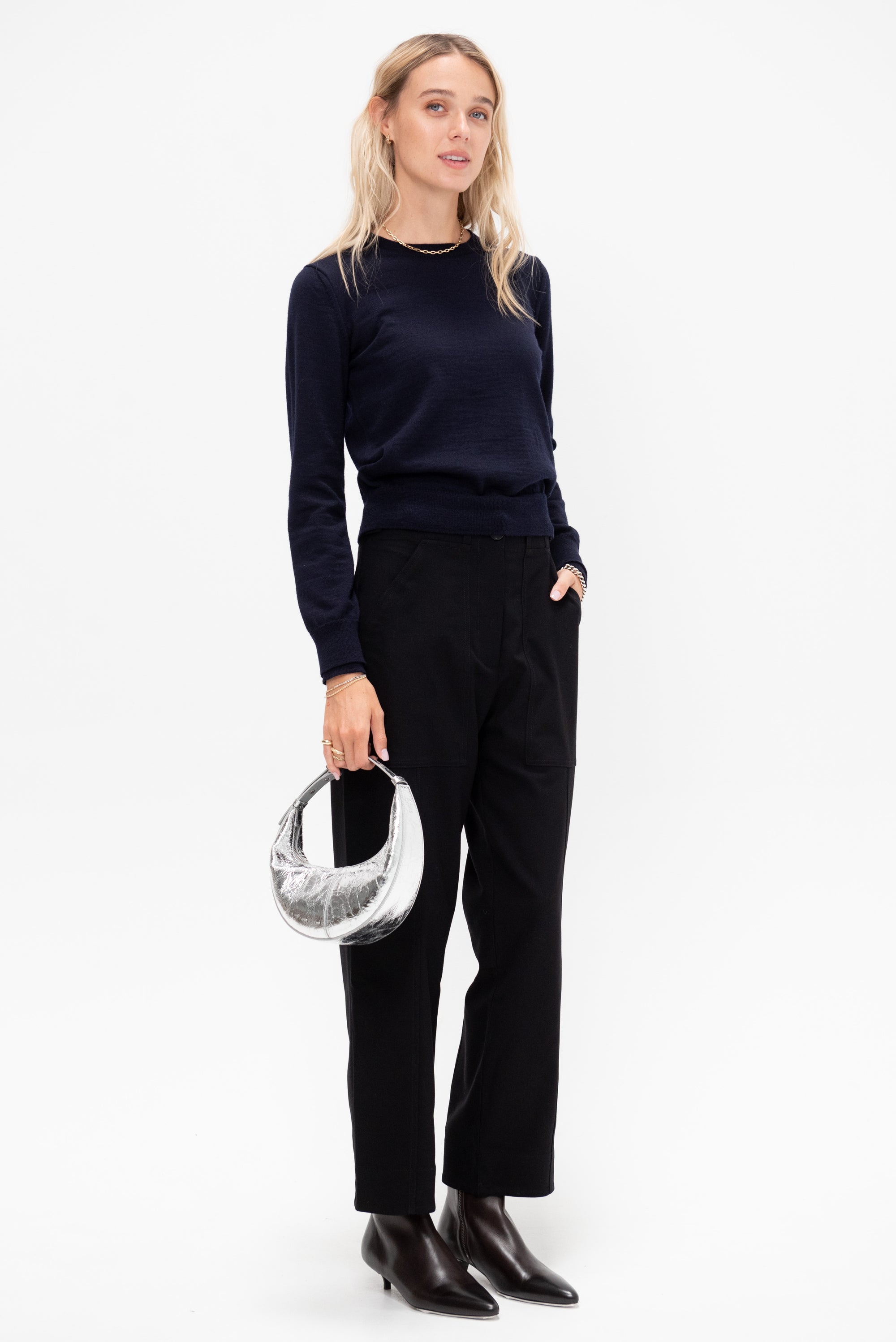 Wool Blend Workwear Pants