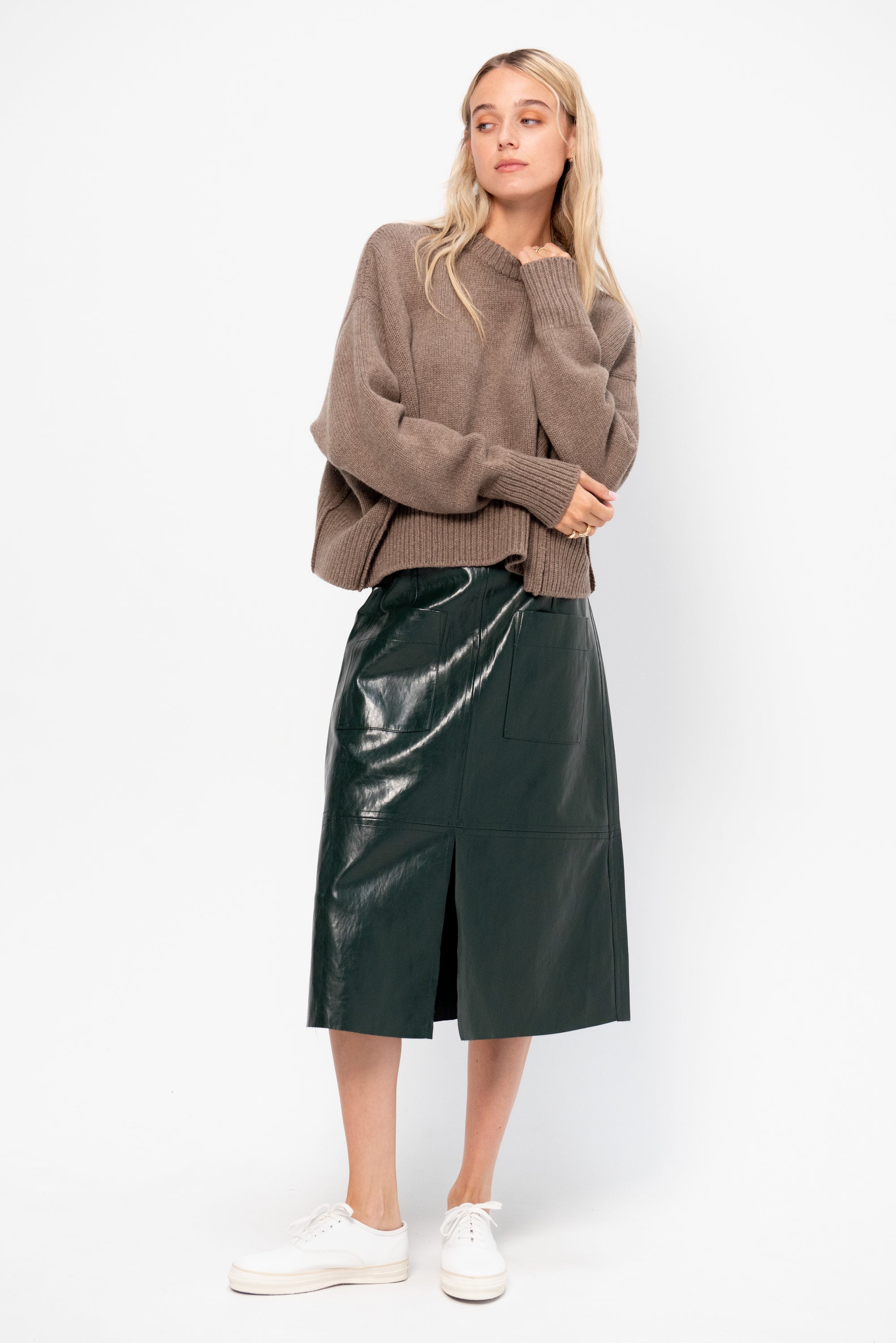 Faux Leather Skirt