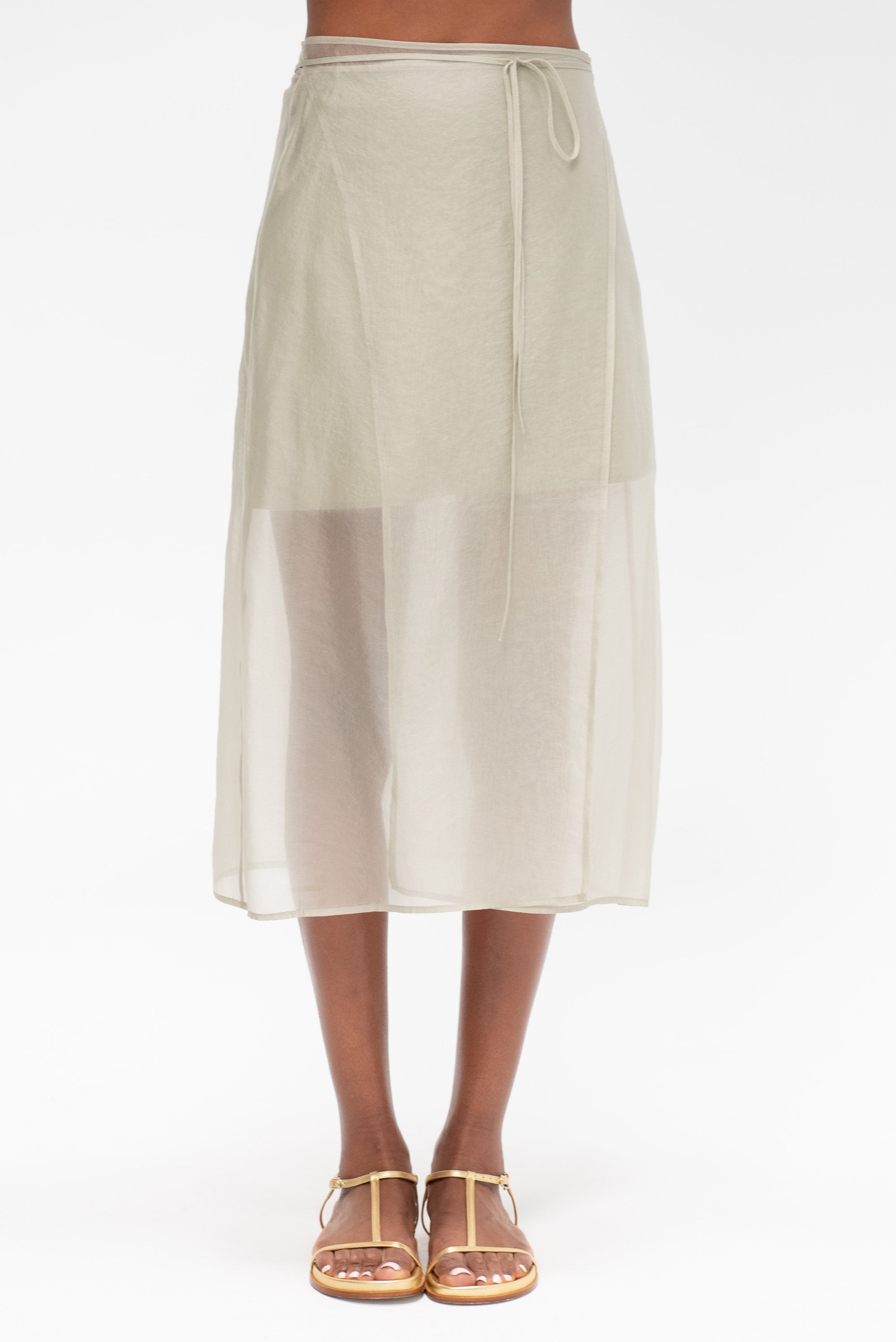 Organza Wrap Skirt, Light Green