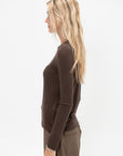 Crewneck Top, Brown