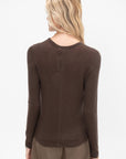 Crewneck Top, Brown