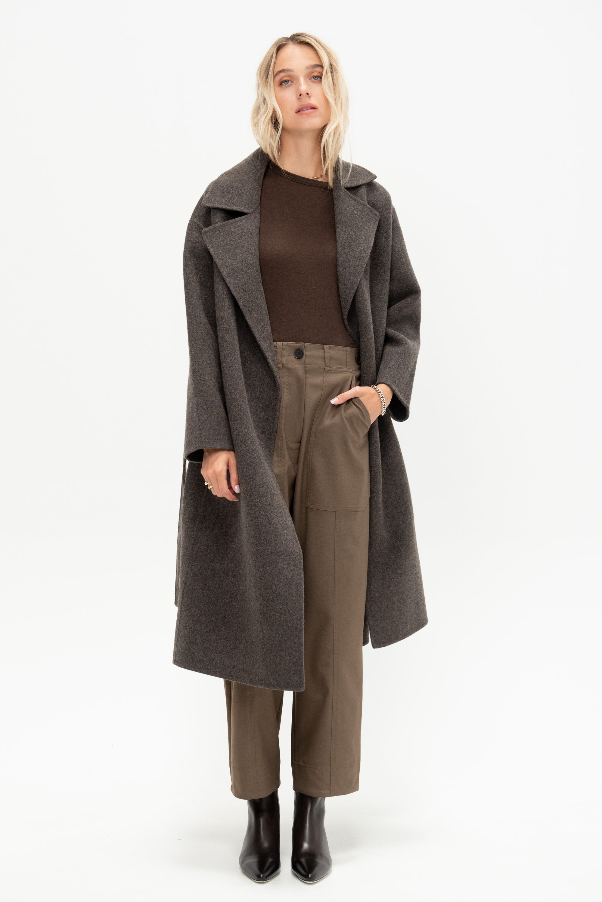 Wool Blend Workwear Pants