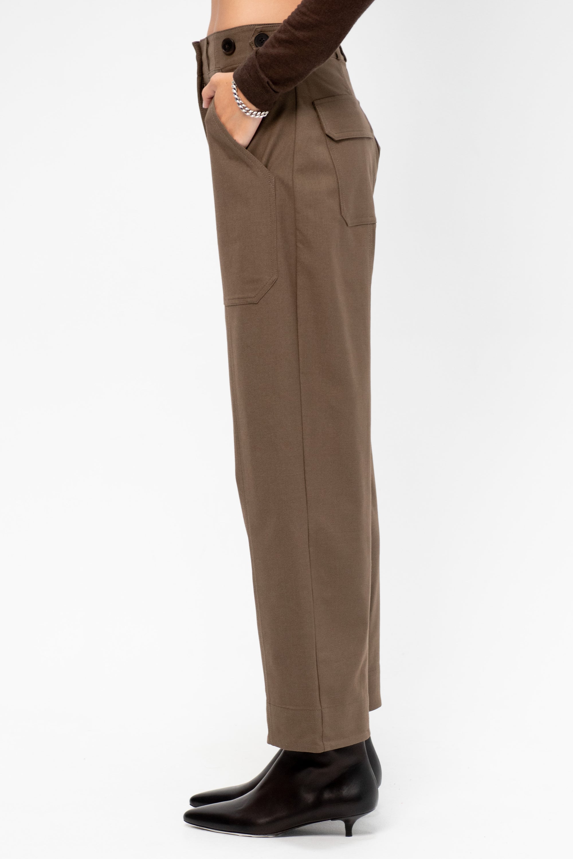 Wool Blend Workwear Pants