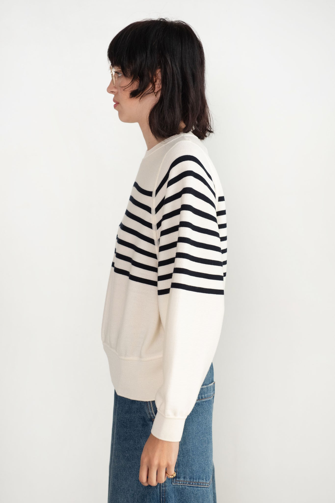 MOLLI - Jour5 Striped Top, Natural & Nuit