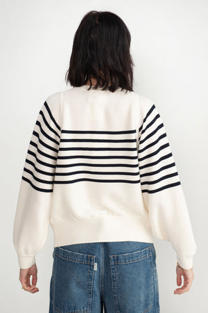 MOLLI - Jour5 Striped Top, Natural & Nuit
