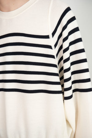 MOLLI - Jour5 Striped Top, Natural & Nuit