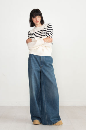 MOLLI - Jour5 Striped Top, Natural & Nuit