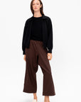 Diego - Knit Jacket Rick-Rack Edged Collar, Deep Black