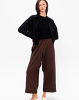 Diego - Knit Jacket Rick-Rack Edged Collar, Deep Black