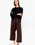 Diego - Knit Jacket Rick-Rack Edged Collar, Deep Black