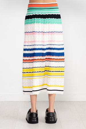 MOLLI - Waltz Colored Ribbon Knit Skirt, Natural Multi
