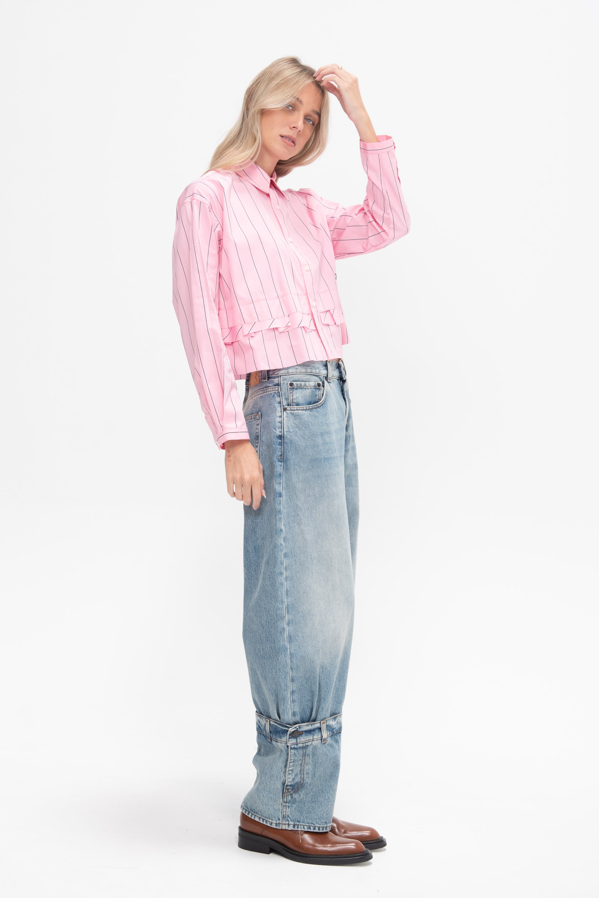 Kawai Shirt, Rose Stripe