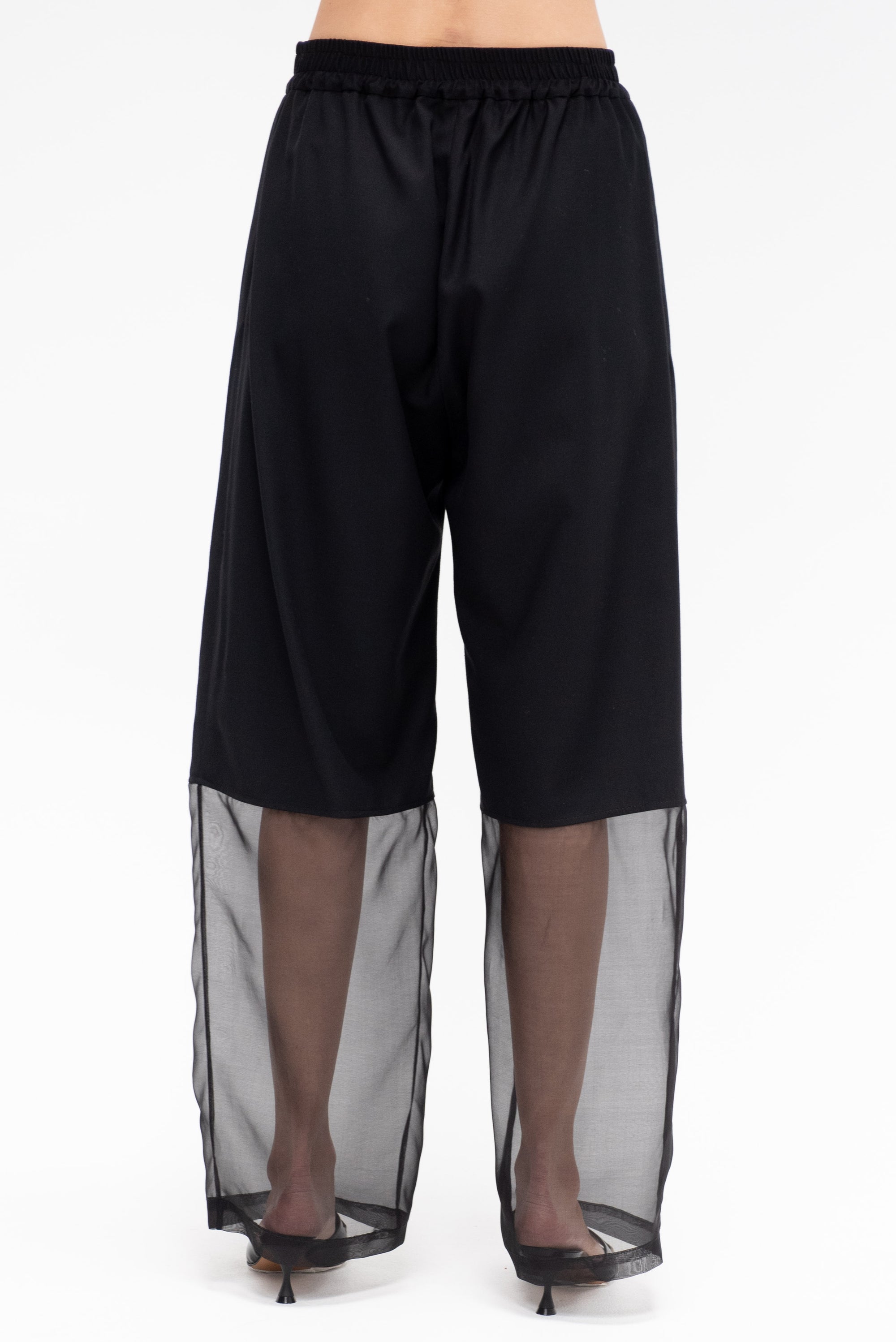 Half Sheer Pant, Black
