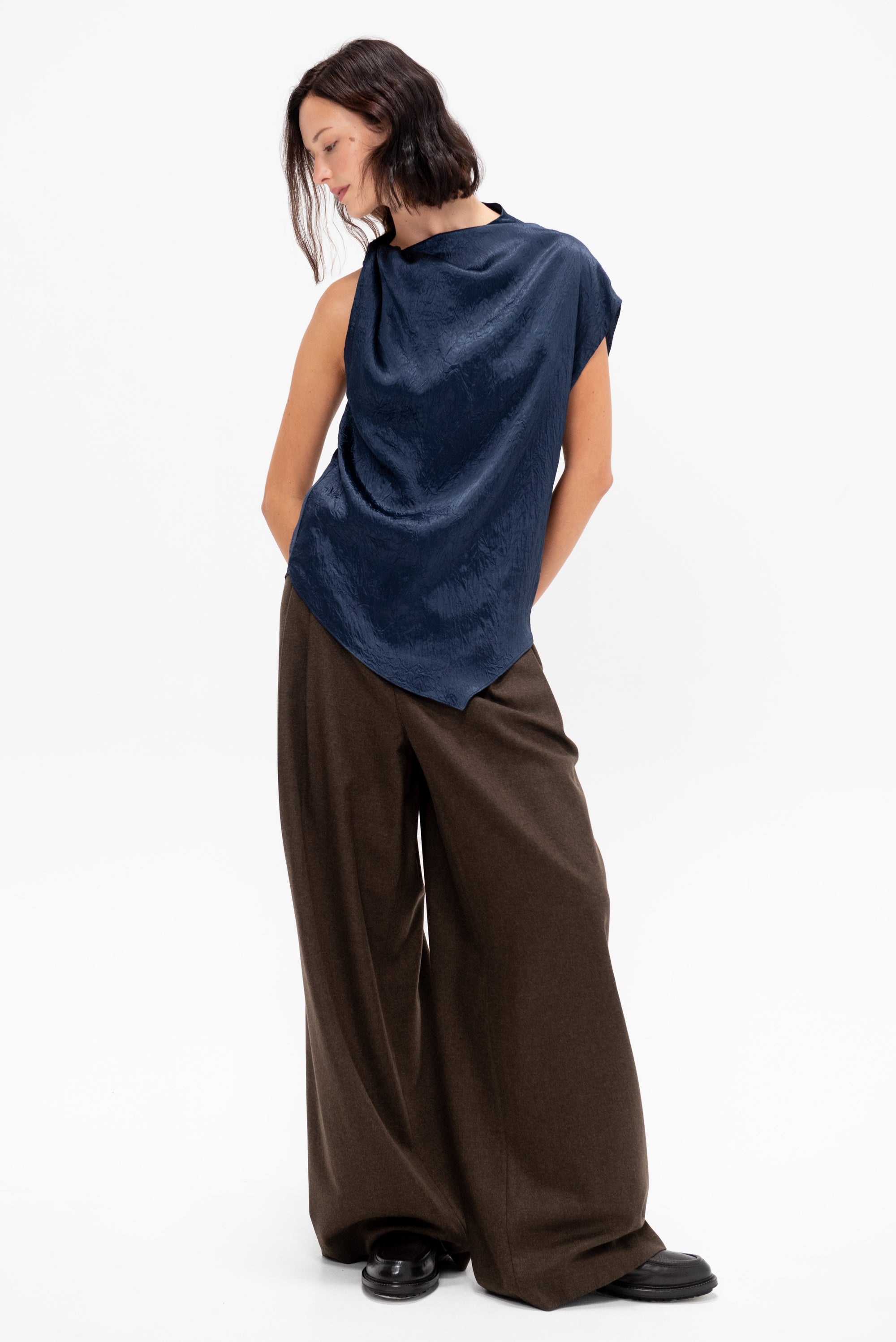Twist Shoulder Top, Midnight