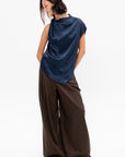 Twist Shoulder Top, Midnight