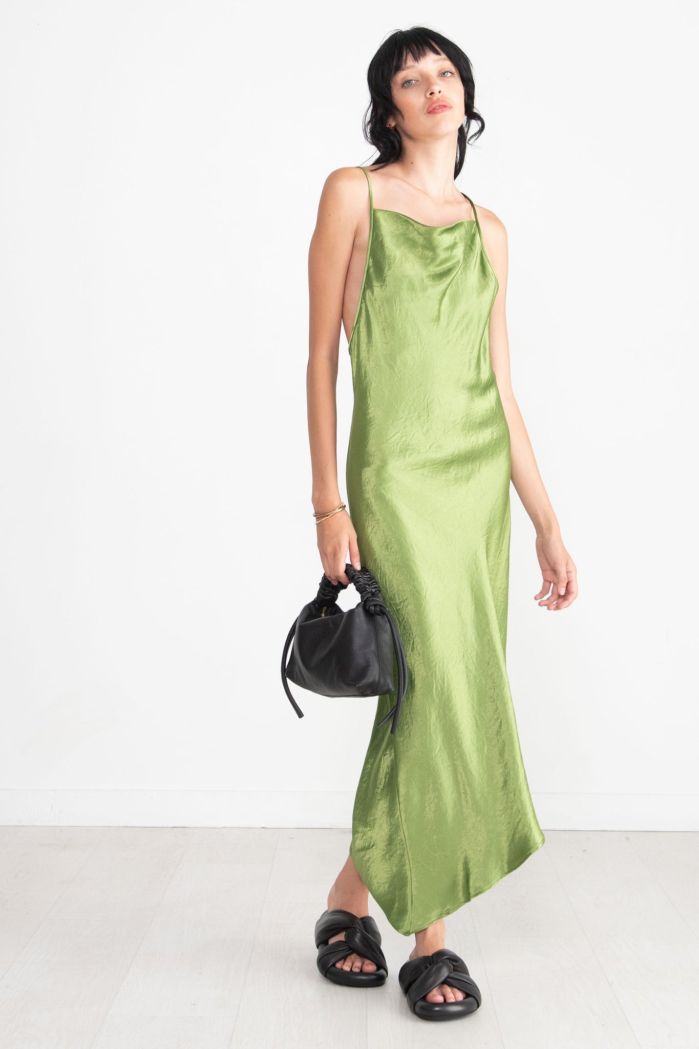 Nomia - Crossback Halter Dress, Kiwi