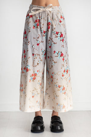 Odeeh cropped wide-leg trousers - Grey