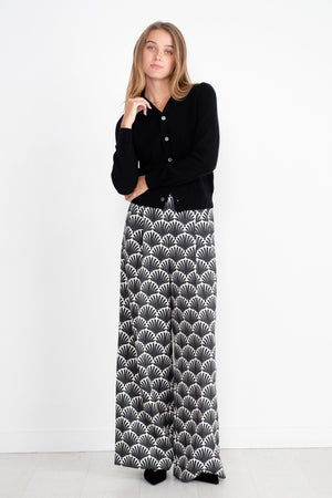ODEEH - Pattern Pants, Black & White