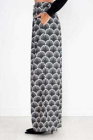 ODEEH - Pattern Pants, Black & White