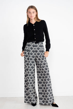 ODEEH - Pattern Pants, Black & White
