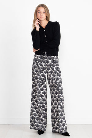 ODEEH - Pattern Pants, Black & White