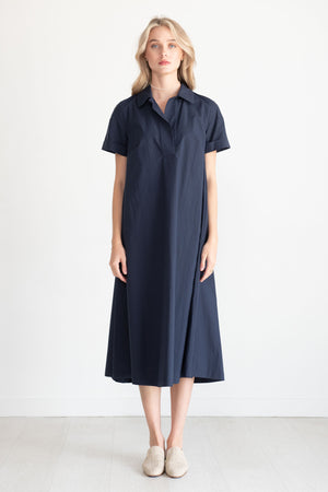 ODEEH - Collared Dress, Navy