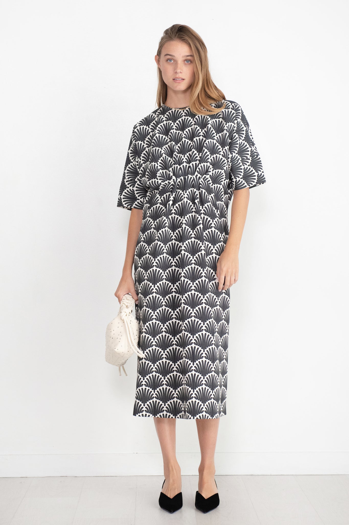 ODEEH - Pattern Dress, Black & White