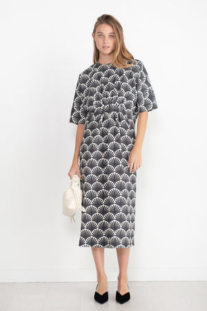 ODEEH - Pattern Dress, Black & White