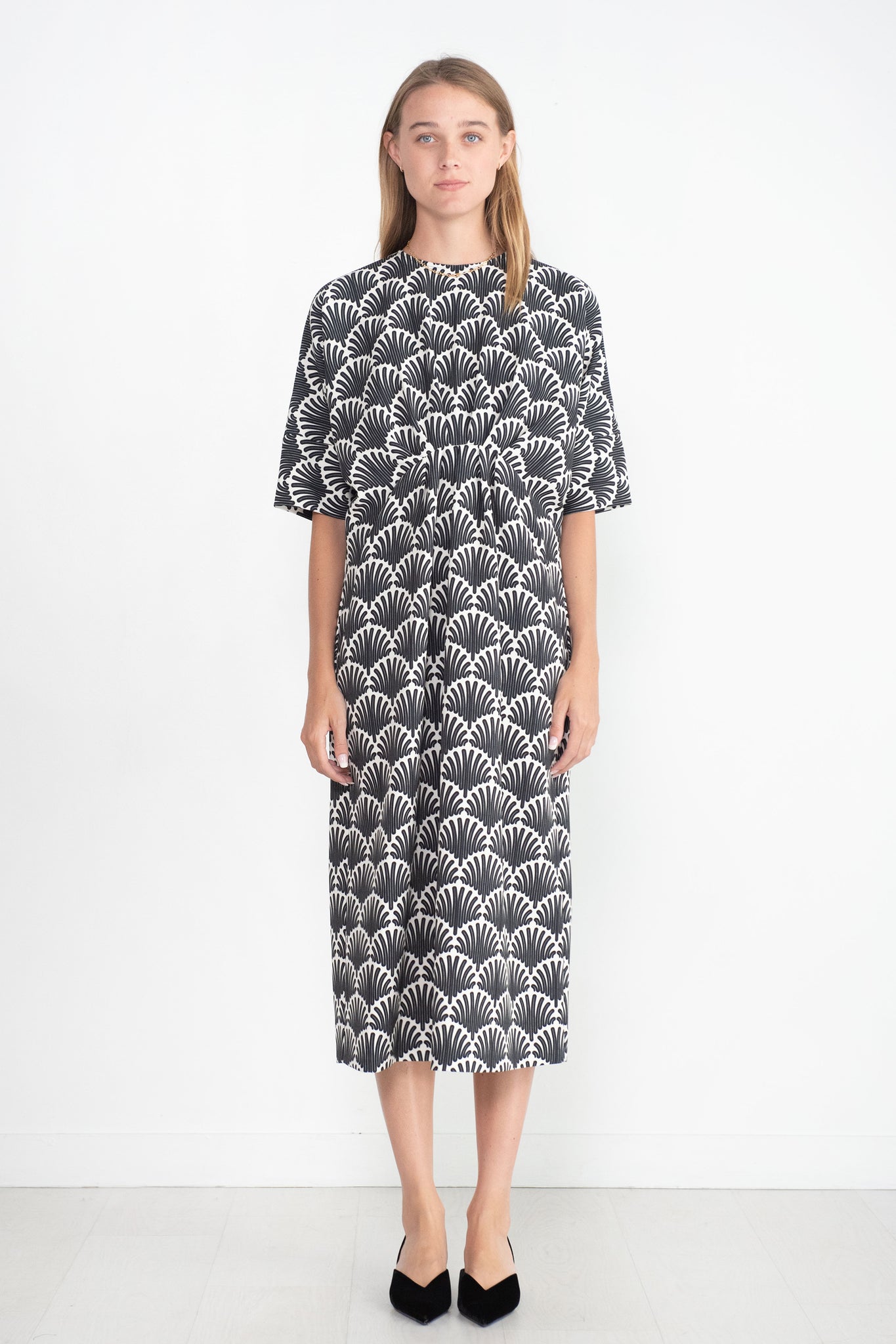 ODEEH - Pattern Dress, Black & White