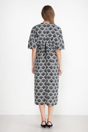 ODEEH - Pattern Dress, Black & White