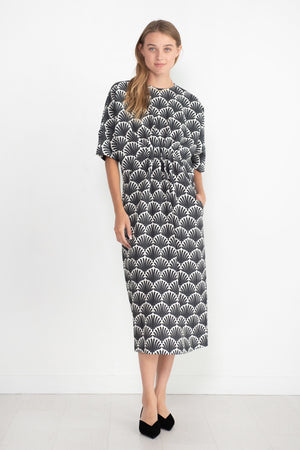 ODEEH - Pattern Dress, Black & White