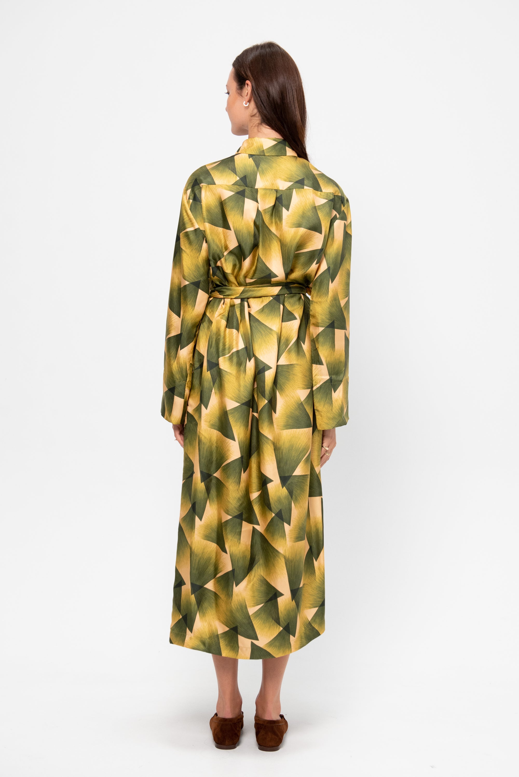 Printed Dress, Jade Yellow
