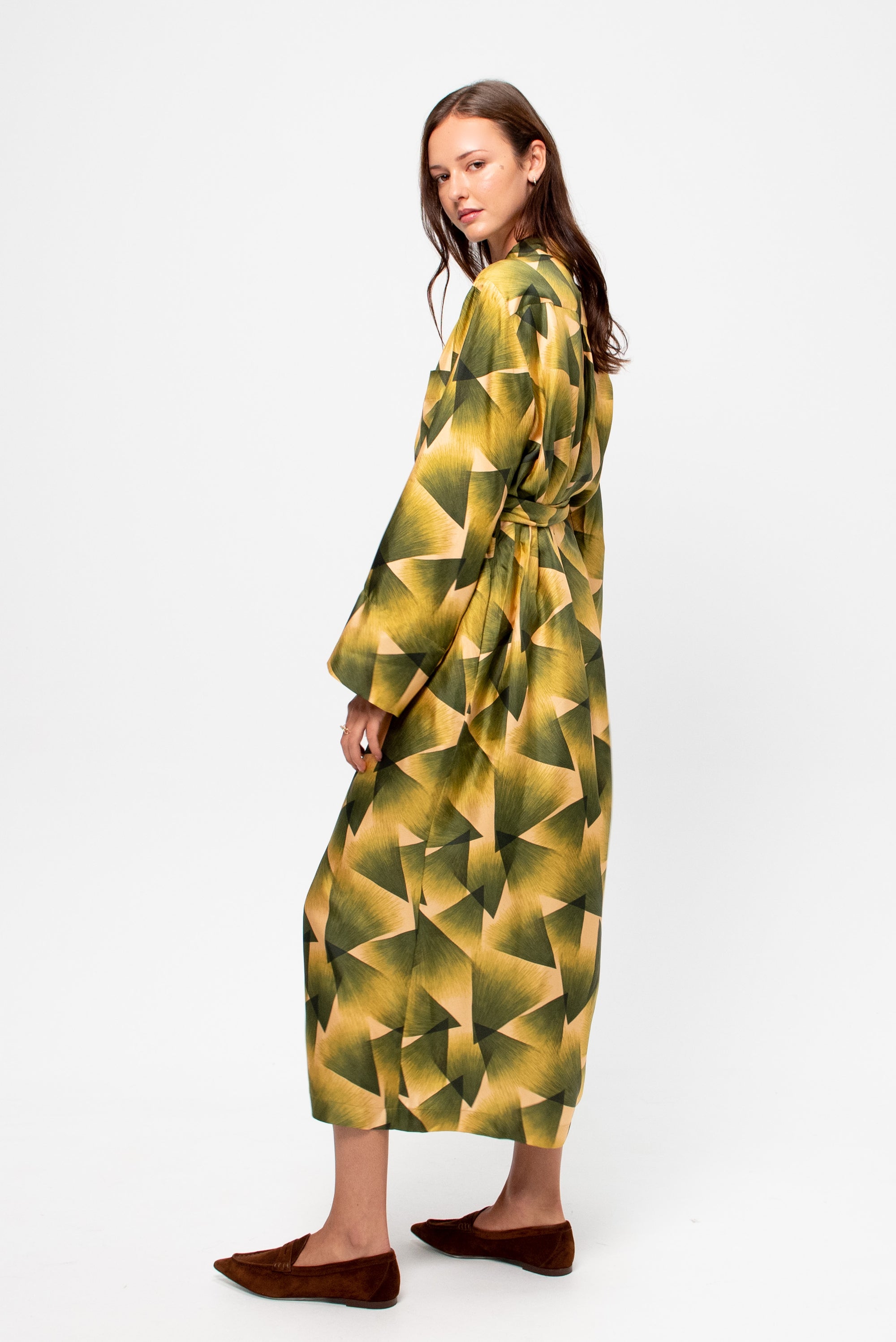 Printed Dress, Jade Yellow