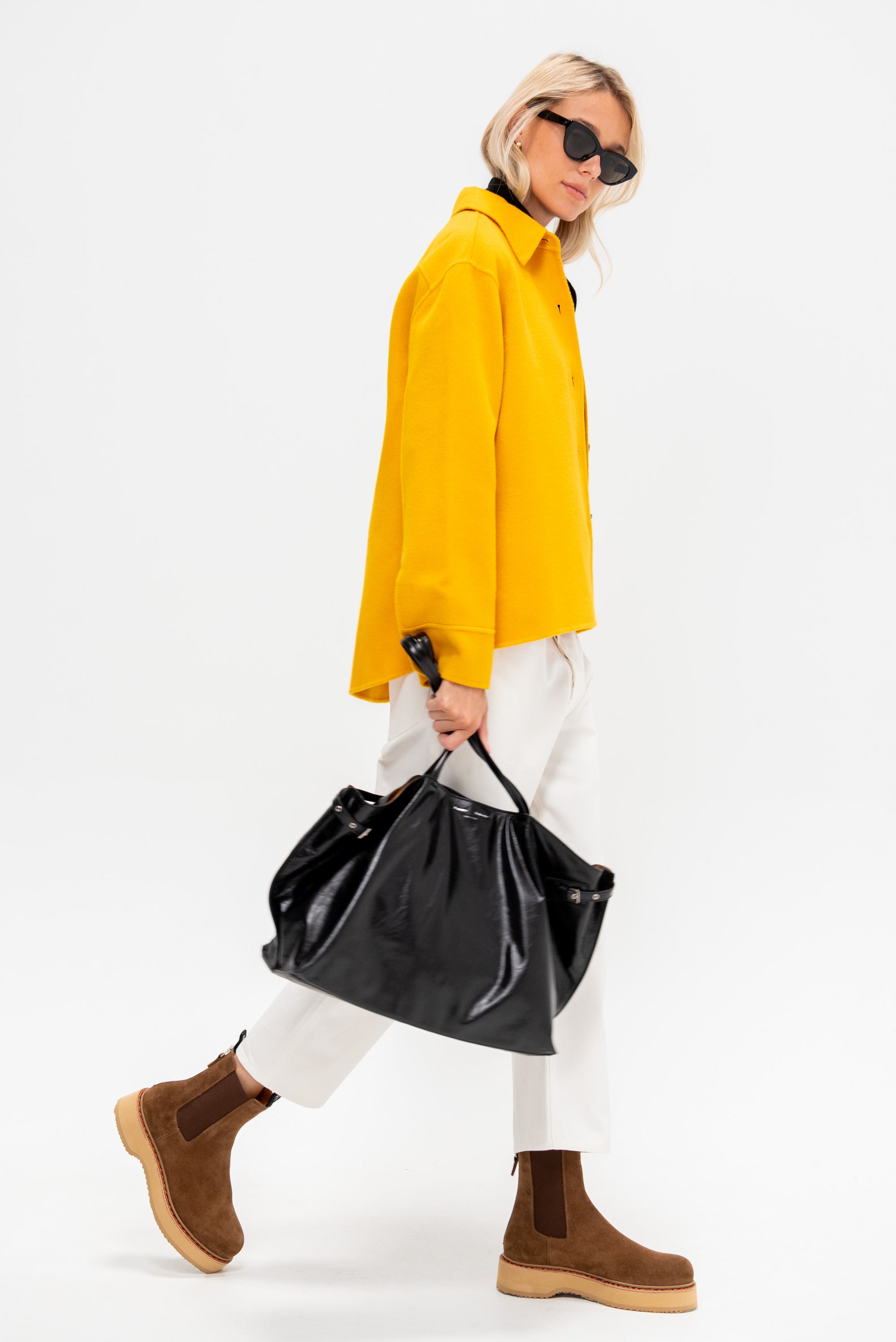 Wool Shirt, Jade Yellow