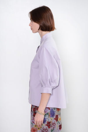 ODEEH - Button Front Shirt, Light Lilac