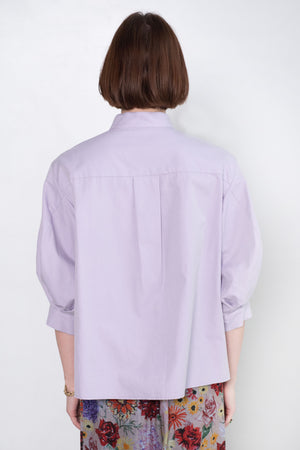 ODEEH - Button Front Shirt, Light Lilac