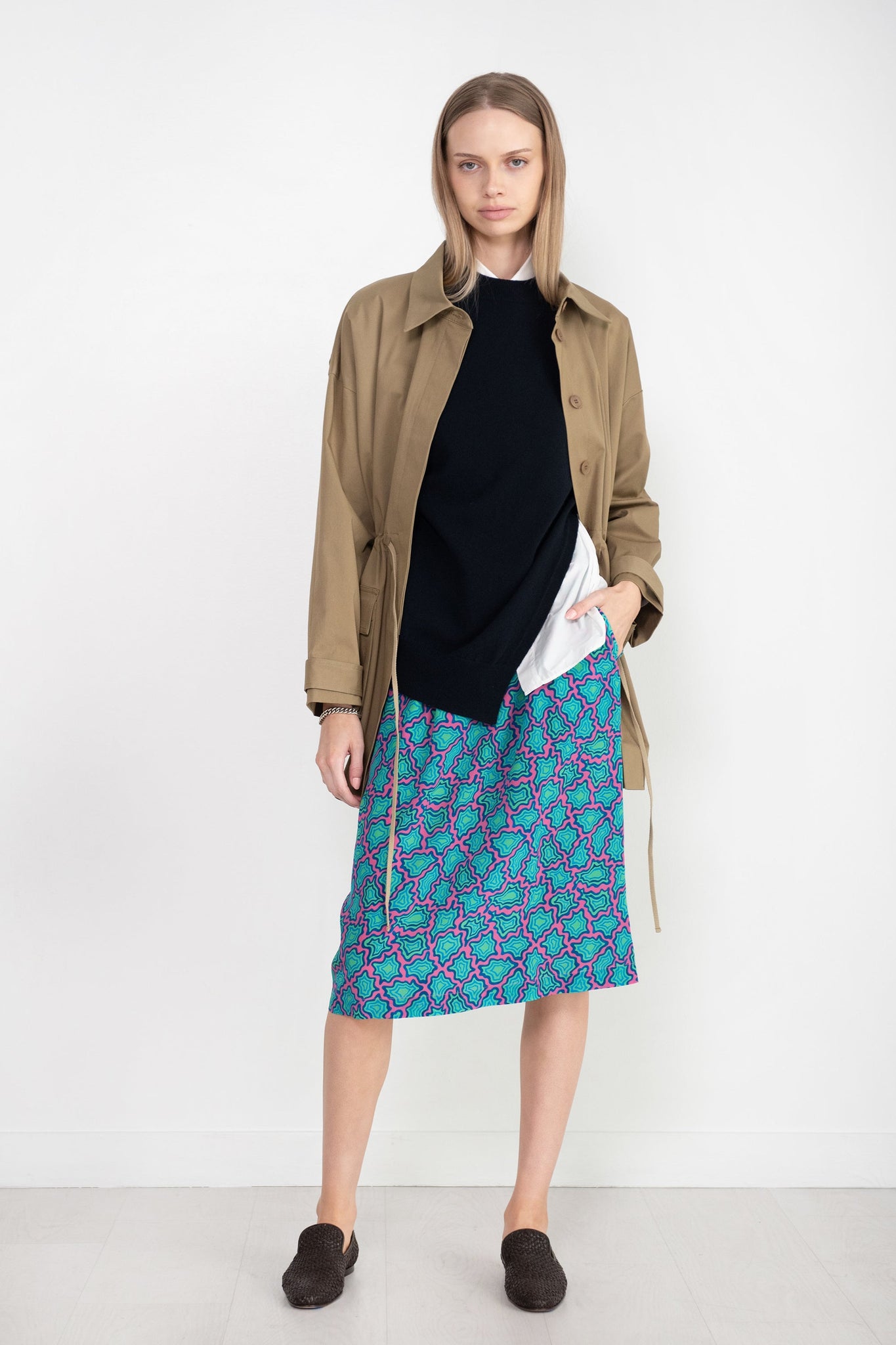 ODEEH - Memphis Achats Crepe De Chine Rock, Caribbean Green