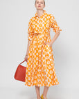 Printed Dress, Sunny Orange