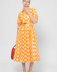 Printed Dress, Sunny Orange