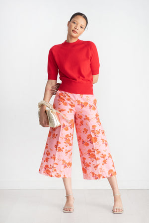 ODEEH - Light Cashmere Knit Pullover, True Red